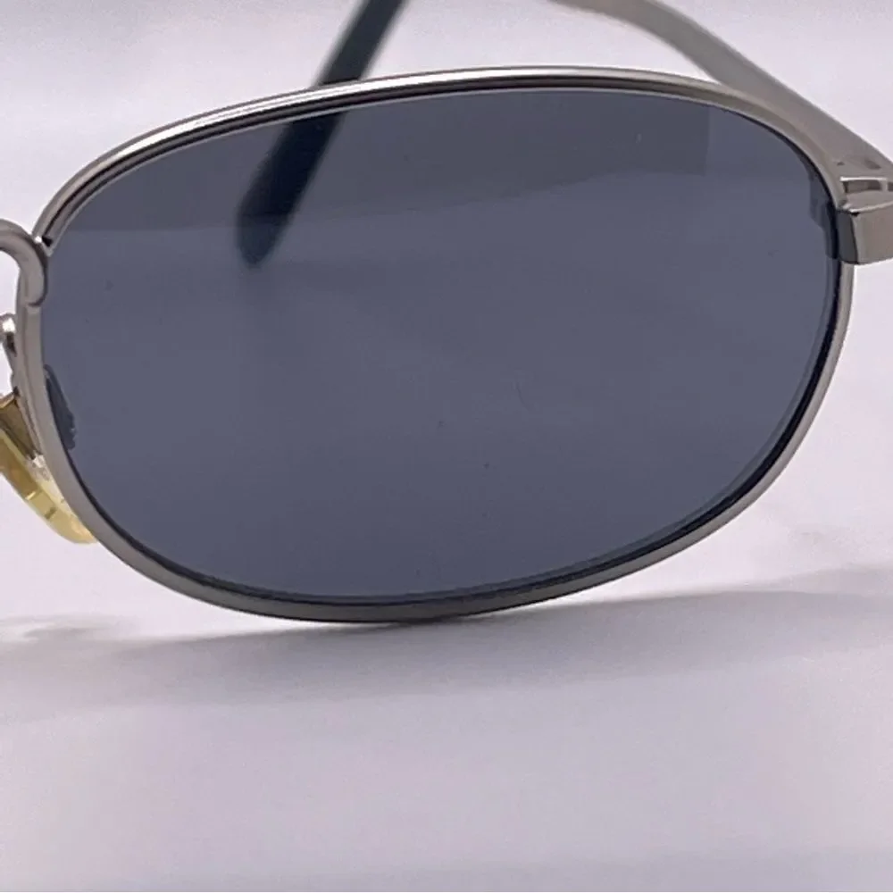 Hipster Small Oval Sunglasses Silver Frame with Gray Lenses